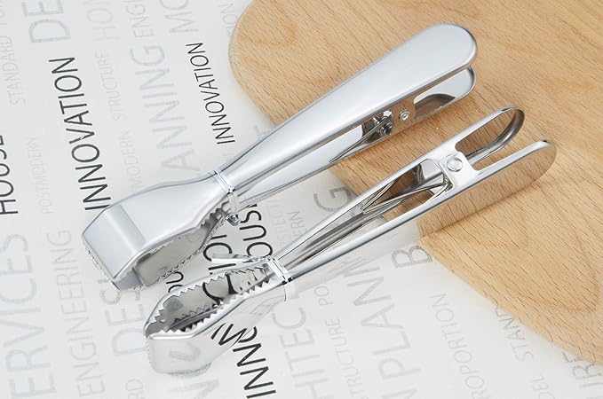 Ice Tongs for Ice Bucket 6-3/4 Inch - Premium 18/8 Stainless Steel Ice Tongs with Teeth for Ice Sugar Cubes Tea Party Coffee Bar Serving