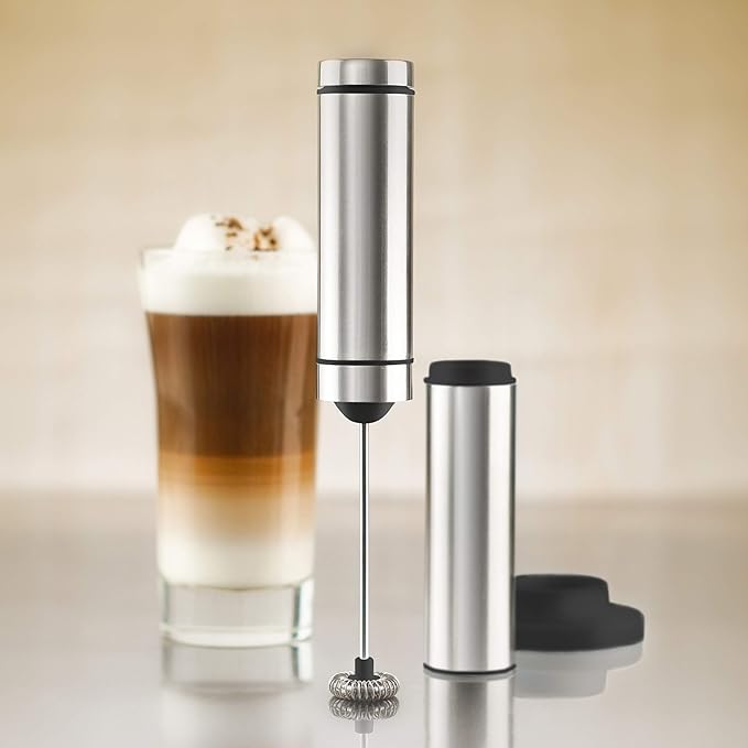 AdHoc Rapido Automatic Milk and Sauce Frother, Stainless Steel and Black