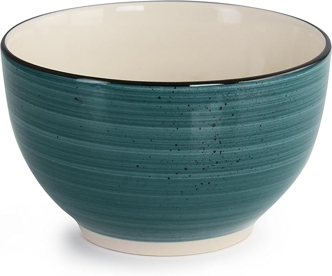 Elama Gia 24 Piece Stoneware Dinnerware Set (Dark Green)