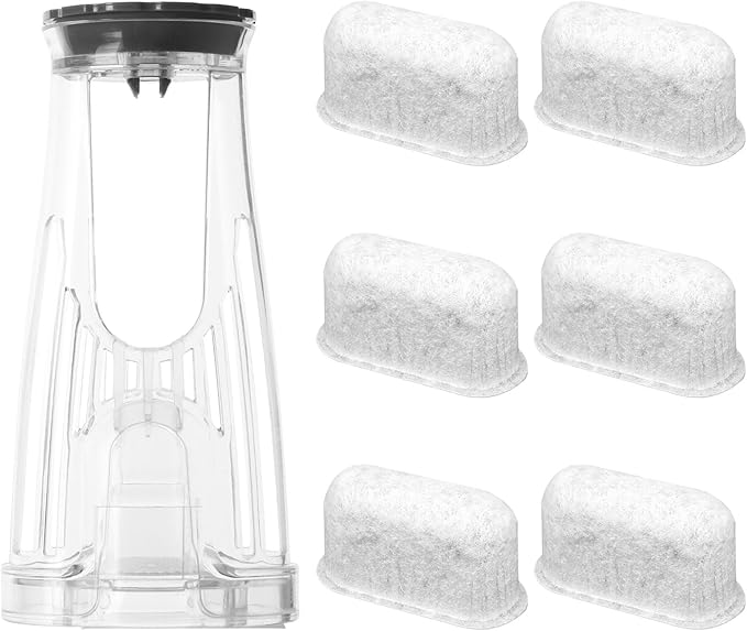 Filter Replacement Parts Starter Kit for Keurig 2.0, Transparent Coffee Maker Cartridge Water Filter Holder Reservoir Accessories with 6pcs Cartridges for K200 K250 K-Compact K-Duo