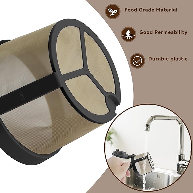 Coffee Basket Compatible with Ninja Coffee Maker, Reusable Basket Filters for Ninja PB051 & PB041ST, 1pack