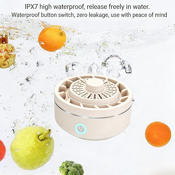 PuriProduce: Fruit and Vegetable Washing Machine, Rotatable Fruit and Vegetable Purifier, Clean Fresh Produce in Water (White)