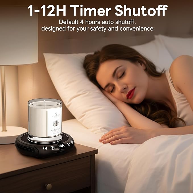 Coffee Mug Warmer with Mug Set - Cup Warmer for Desk Auto Shut Off, Smart Electric Beverage Heater for Coffee, Tea, Water, Milk and Coco, 8 Temperature Settings & 1-12H Timer, Gifts for Coffee Lovers