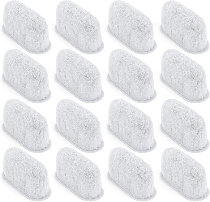 16 Pcs Espresso Machine Filters Replacement for Cuisinart, Activated Charcoal Coffee Water Filter Replacement Compatible with All Cuisinart Coffee Makers