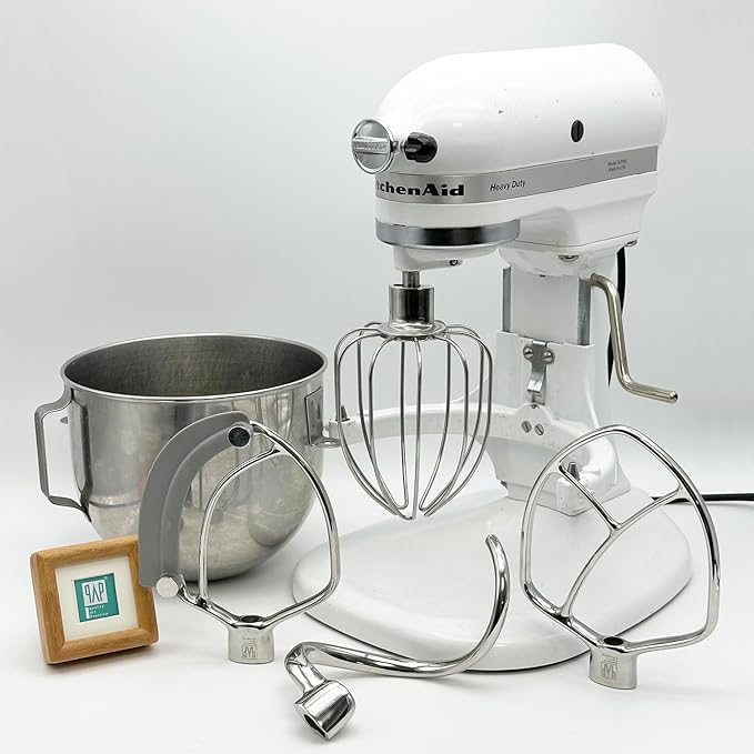 Heavy Duty Whisk Attachment for KitchenAid 5QT Bowl-Lift Stand Mixers- Extra Thick Stainless Steel Wire Whip for Fast Whipping, Perfect for Large Batches, Dishwasher Safe