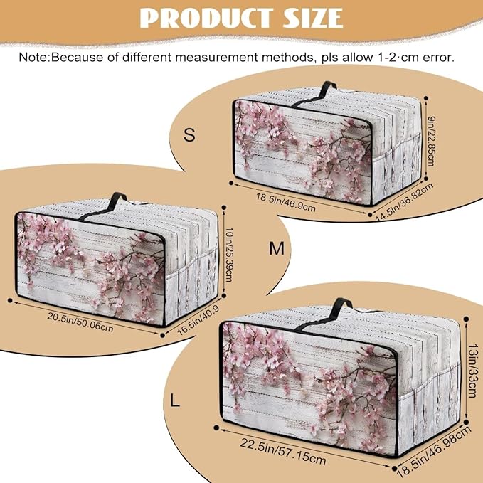 Air Fryer Toaster Oven Dust Cover Countertop Microwave Dust Cover Protector, Compatible with Convection Oven, L, 18.5 x 22.5 x 13 inches, Peach Blossom White Wood Grain