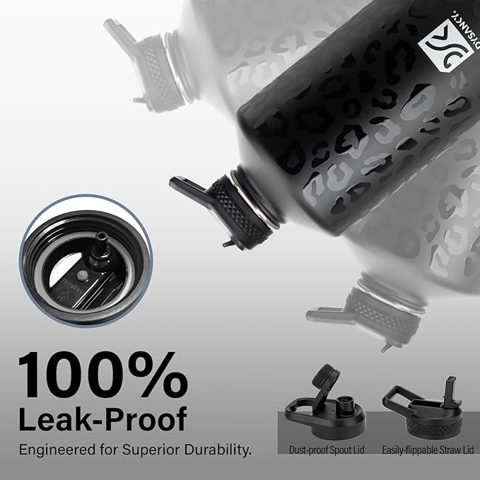 DYSANKY 1 Gallon Water Bottle Insulated | Thickened Stainless Steel Vacuum Metal Water Jug | Portable Sports Large for Gym and Hiking with Straw, Carrier Bag, Handle Strap | BPA-Free 128 oz