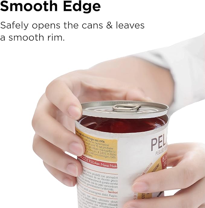 Kitchen Mama Auto 2.0 Electric Can Opener: Blade Opens Almost Any Can Pop or Soda Can - Automatic, Hands Free, Safe, Smooth Edge, Lid Remover, Battery Operated, Cordless, YES YOU CAN (Morandi Blue)