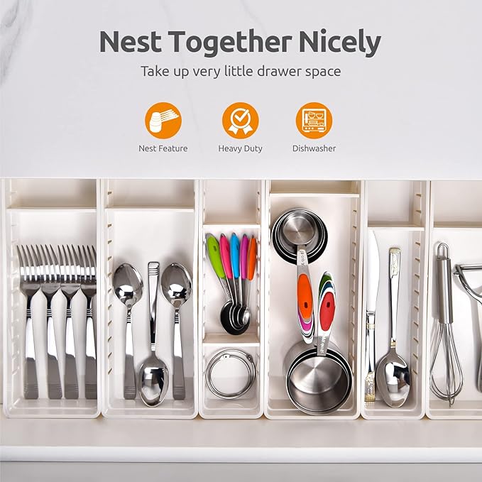 U-Taste 12 Piece Measuring Cups and Spoons Set in 18/8 Stainless Steel : 7 Measuring Cups & 5 Measuring Spoons