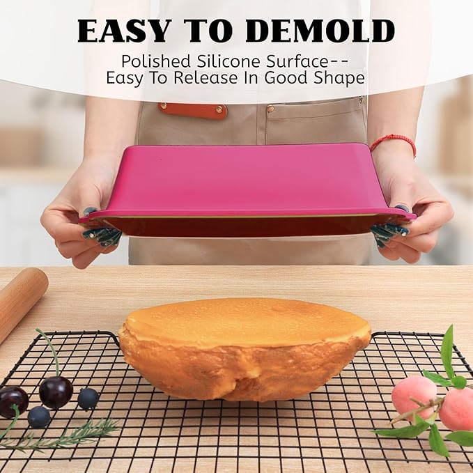 Bread Pans for Homemade Bread：9.5 x 5 Inch Silicone Loaf Pan for Baking with Metal Frame - Nonstick Banana Loaf Tin Tray for Sandwich Sourdough Pumpkin Sour Dough - for Oven Kitchen Home Bakers