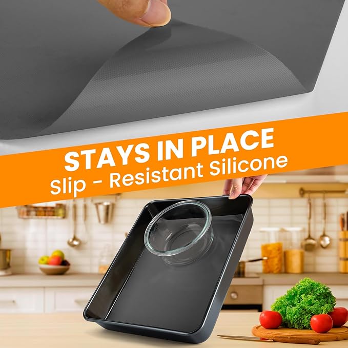 Best German Silicone Baking Mat Roll - Cut to Size + 3Pack Large Heavy Duty Oven Protector Mat