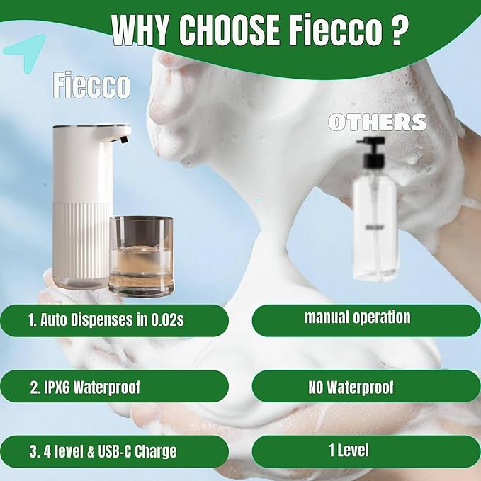 Automatic Liquid Soap Dispenser, Touchless Soap Dispenser Bathroom,Upgrade Hand & Dish Electric Dispenser Adjustable Waterproof Wall Mount Kitchen Auto Soap Pump for Thin and Thick Liquid