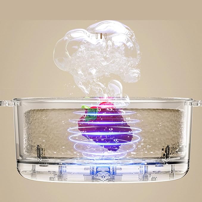 Fruit and Vegetable Washing Machine, Fruit Cleaner Device That Cleans Fresh Produce in Water, Fruit and Vegetable Cleaner, Fruit and Veggie Purifier (Second Generation White)