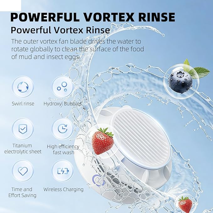 puriproduce:Vegetable Cleaner & Fruit and Vegetable Washing Machine, Waterproof Fruit and Vegetable Cleaner, Fruit and Veggie Purifier