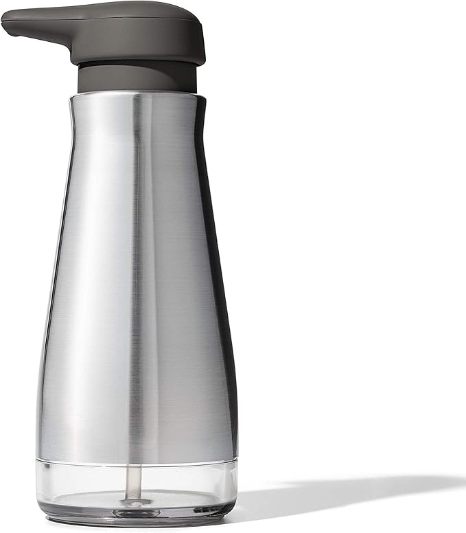 OXO Good Grips Stainless Steel Soap Dispensing Sponge Holder + OXO Good Grips Stainless Steel Soap Dispenser