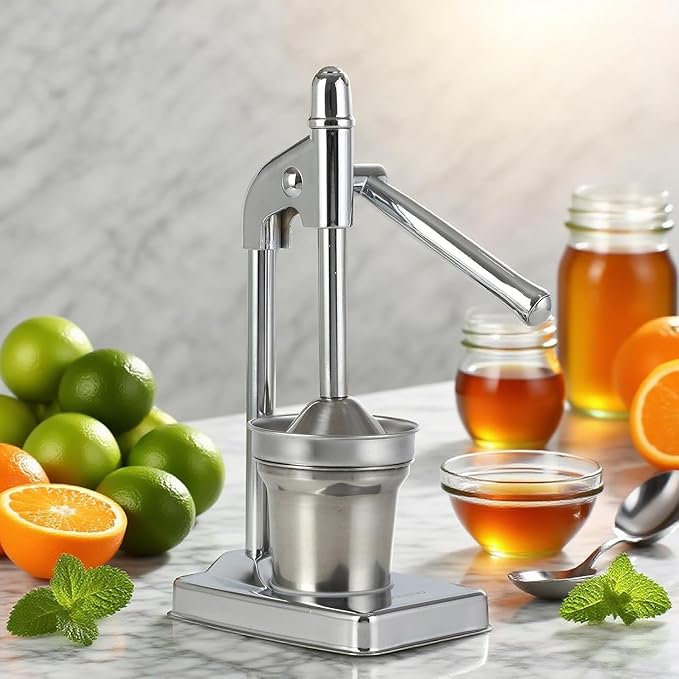 Cast Iron Juicer Hand Press, Manual Juicer Hand Press, Heavy Duty Countertop Lime Citrus Crush Machine for Oranges Lemons Limes, Easy to Clean, Home and Kitchen Essentials