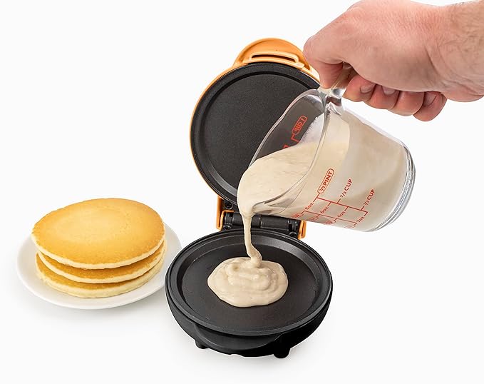 Nostalgia MyMini Personal Electric Griddle, Nonstick Griddle Perfect for Keto & Low-Carb Diets, Eggs, Omelets, Pancakes, Breakfast Sandwiches, Orange
