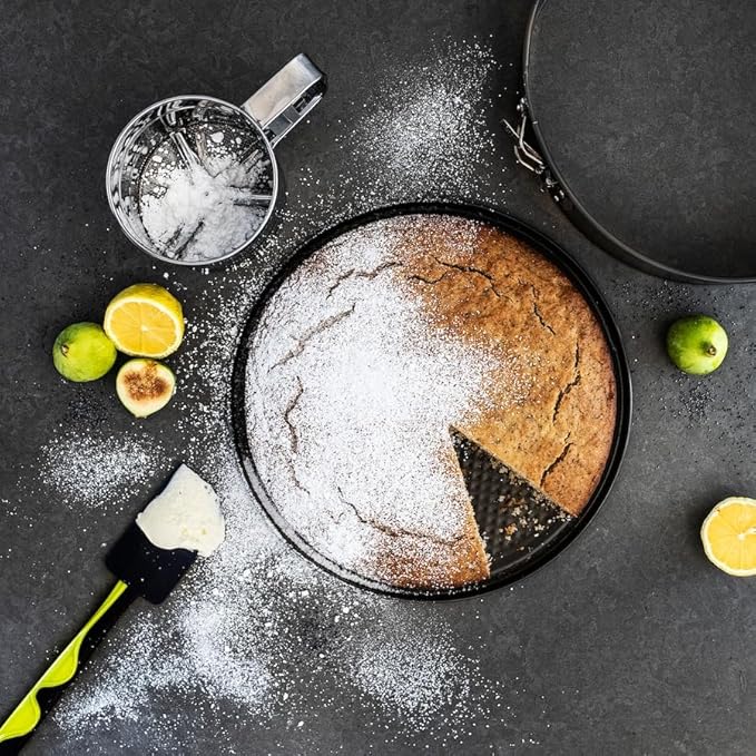 Springform Cake Pan Set of 3 (4, 7, 9 Inch) Round Leakproof Nonstick Cheesecake Pans with Removable Bottom Carbon Steel Bakeware