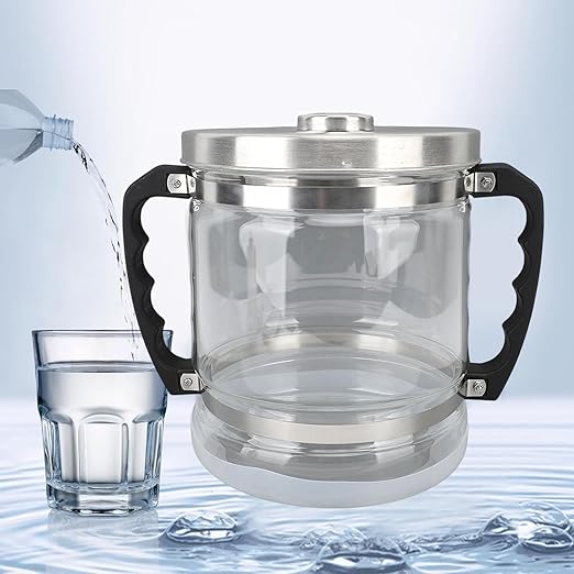 Countertop Distiller Replacement Container Large Capacity Distilled Water Collector Glass Filter Pitcher Replacement Glass Bottle for Distillers