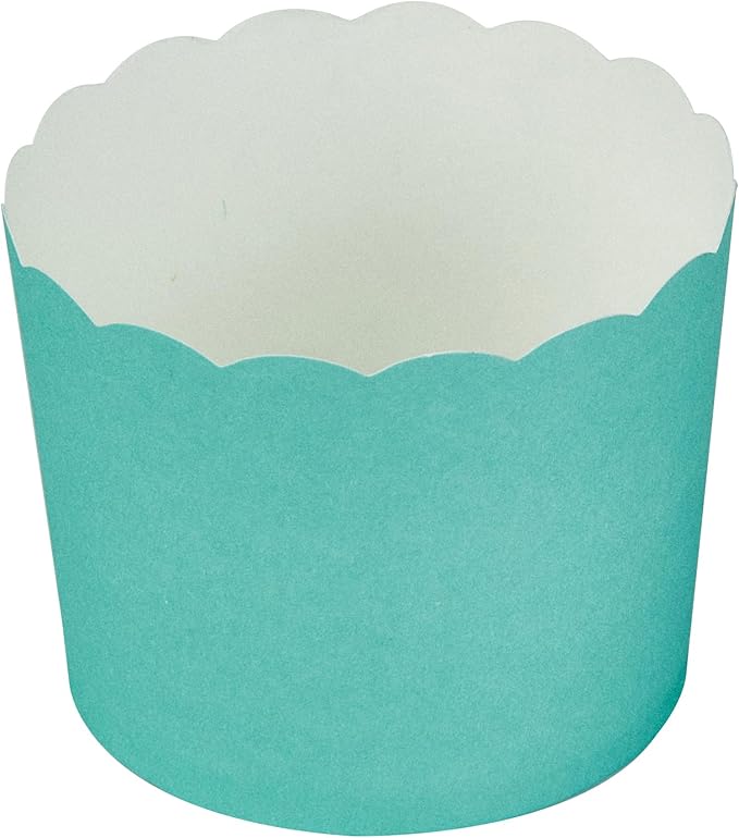 Restaurantware Baking Cups 200 Pack of 6 oz Paper Cupcake Liners Greaseproof Scalloped Oven-Safe Elegant Dessert Muffin Cups Disposable for Parties