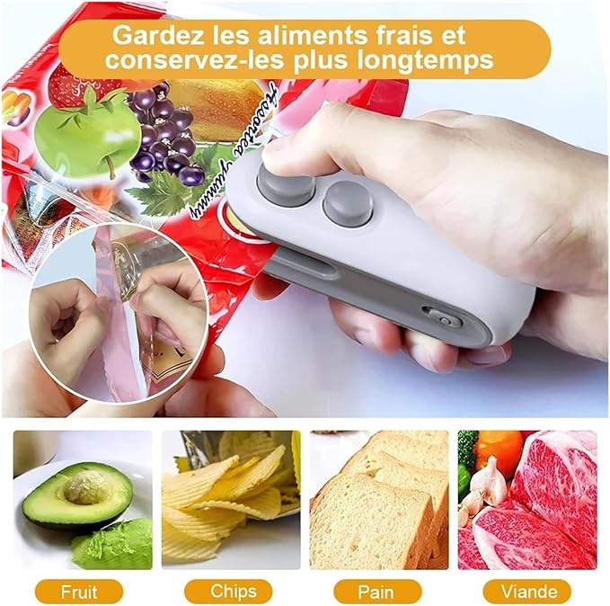 Sealing Machine, Mini Heat Bag Sealing Machine, Package Sealing Bag, Plastic Food Sealing Machine, Clip Bag, Portable Food Packaging Sealing Machine. Heat Sealer!
