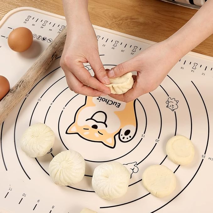 2 Pack Silicone Pastry Mat 24"*16" Extra Thick Non Stick Baking Mat