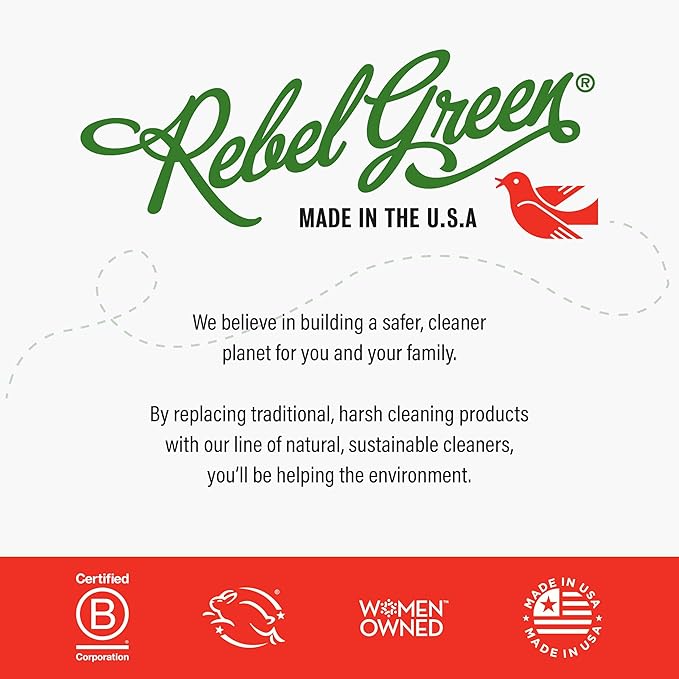 Rebel Green Fruit & Veggie Clean - Plant-Based Produce Cleaner - Natural Fruit and Vegetable Wash with No Aftertaste - Dirt & Grime Removal - Made with Organic Extracts of Citrus - 3 Pack 17 FL OZ