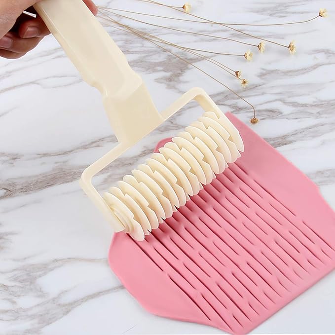 Lattice Roller Cutter, Pie Pizza Cookie Dough Roller Lattice Household Baking Pastry Tools(Plastic lattice cutter)