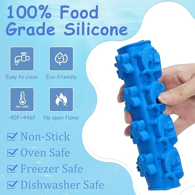 Sidosir 7Pcs Silicone Marine Theme Starfish Ocean Molds, Non-Stick Dinasur Chocolate Mold for Parties, Silicone Bear Gummy Mold for Make Gummies, Gummy Heart for Home Diy