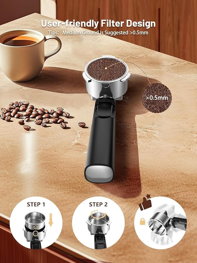 KEENSTAR 20 Bar Espresso Machine, Hot & Cold Brew Coffee Maker with Milk Frother, Touch Screen, Compact Water Tank, Expresso Coffee Machines for Lattes, Cappuccinos, Americano, Home & Office