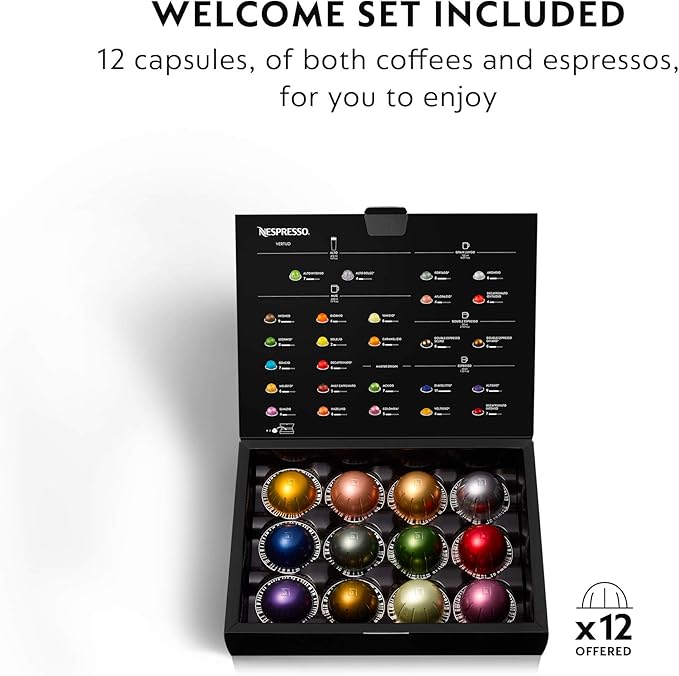 Nespresso Vertuo Coffee and Espresso Maker by Breville Aeroccino, Chrome