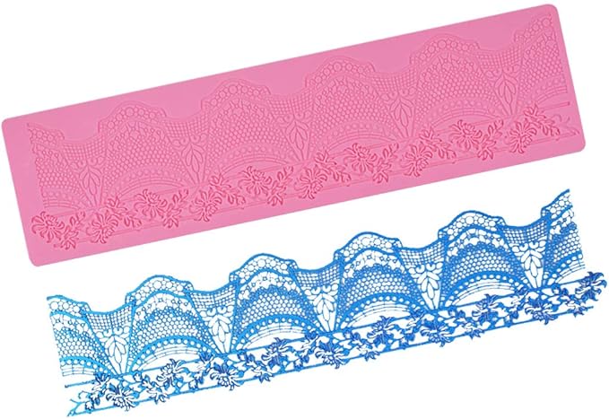 Cake Lace Mold, Lace Fondant Molds Silicone Lace Molds for Cake Decorating, cupcake top decoration