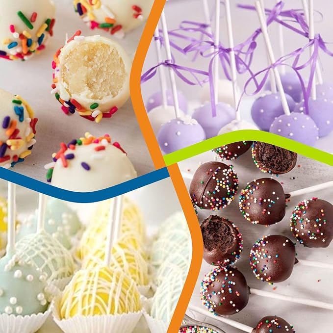 150 Count 4 INCH White Paper Lollipop Sticks,Cake Pop Sticks,Sucker Sticks for Cookies,Rainbow Candy,Chocolate,Cake Topper(Dia 3.5mm)