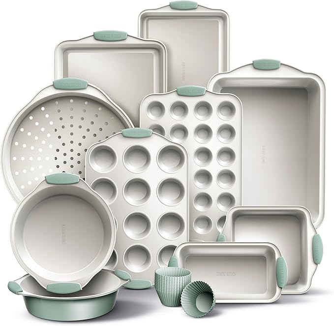 Country Kitchen Nonstick Stackable Bakeware Set - Durable, Easy Release Baking Set- 22 Pc. Includes Silicone Muffin Cups