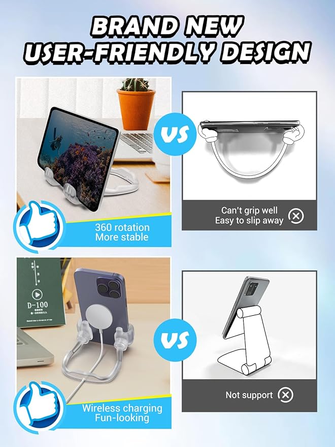 Cell Phone Stand Thumbs Up Lazy Phone Stand - Phone Holder 2025 College Graduation Gifts for Her Him Cellphone iPhone Stand for Desk Birthday Gifts for Teens Girls Boys Adults Women Men Wife
