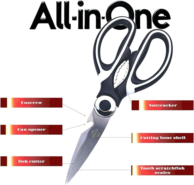 RAZIZ Kitchen Shears – Stainless Scissors, Heavy-Duty & Multiuse