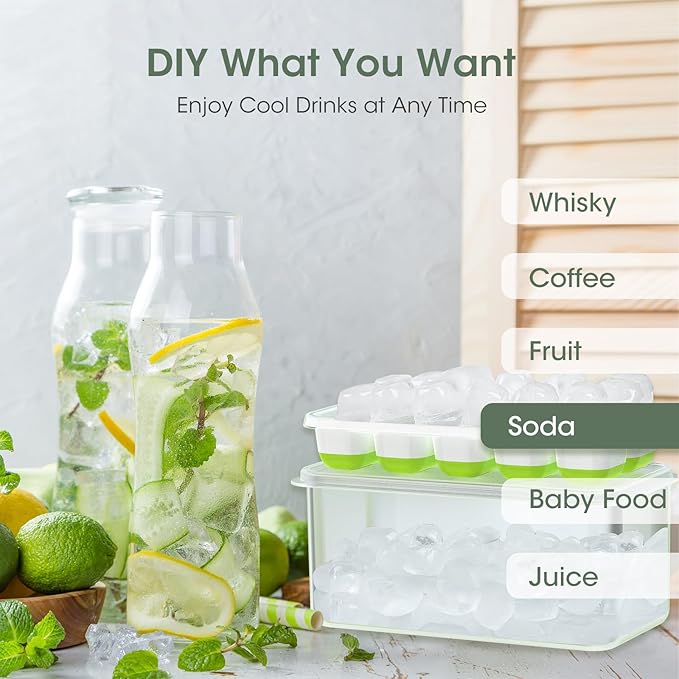 DOQAUS Ice Cube Trays 8 Pack
