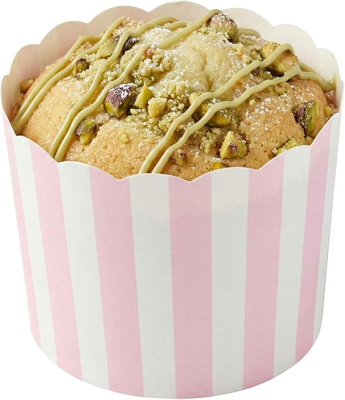 Restaurantware Baking Cups 200 Pack of 6 oz Paper Cupcake Liners Greaseproof Scalloped Oven-Safe Elegant Dessert Muffin Cups Disposable for Parties