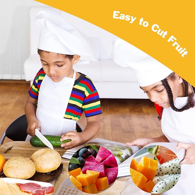 Knives for Kids, 6-Piece Kitchen Cooking and Baking Knife Set, Children's Knives for Real Cooking, BPA-Free Kids' Toddler Tool