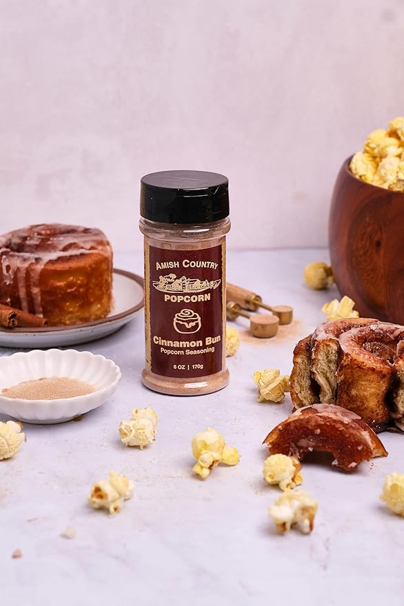 Amish Country Popcorn | Cinnamon Bun Seasoning - 6 oz | Old Fashioned, Non-GMO