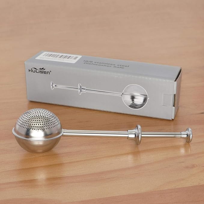 HULISEN Flour Duster for Baking, One-Handed Operation, 304 Stainless Steel Powdered Sugar Shaker Duster, Pick Up and Dust Flour Sifter, Gift Package