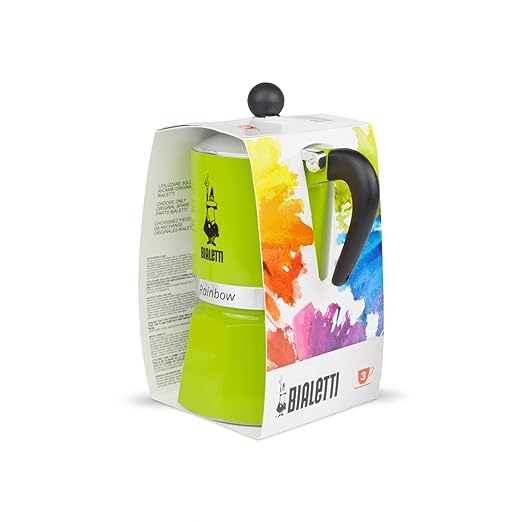 Bialetti Moka Express Rainbow (Green, 3 Cups)