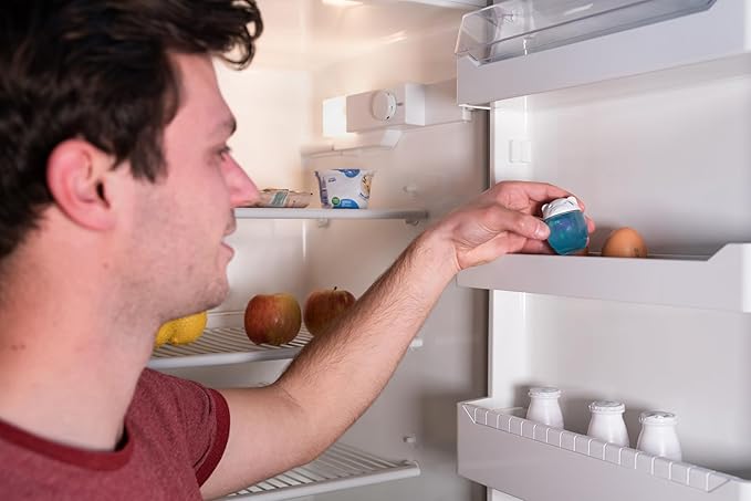 Mister Magic Refrigerator Odor Absorber – Baking Soda Formula Gel, Odorless Fridge Deodorizer, Neutralizes Food Odors, Lasts Up to 90 Days, Safe for Food, Kitchen Supplies (1 Pack, Contains 2 Units)