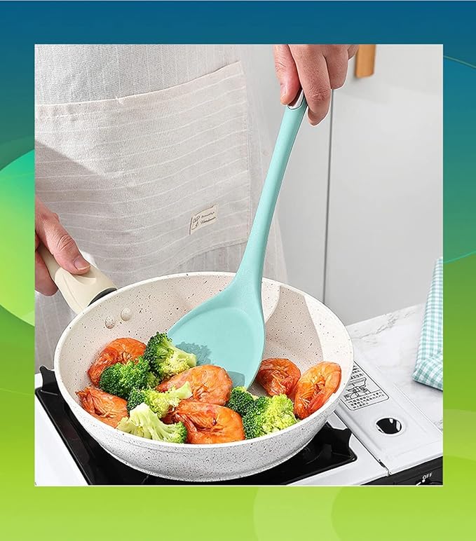 Tenta Kitchen Spatulas for Nonstick Cookware - Silicone Turner Spatula - Spatulas Silicone Heat-Resistant up to 600°F - Flexible & Thin Pancake & Egg Flippers-Kitchen Utensils for Cooking BPA