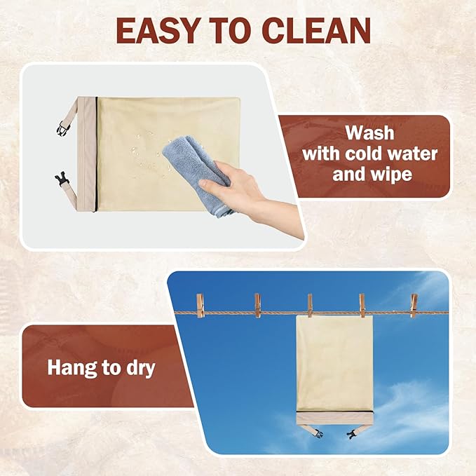Reusable Beeswax Bread Bags for Homemade Bread, 2 Pack XL 17x13 Inch – Natural Cotton Linen Sourdough Storage Bags-Only One Bag Had Zipper