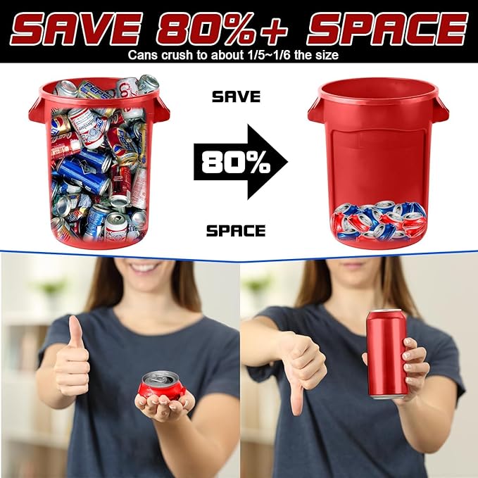 Electric Can Crusher, Automatic Can Crushers for Recycling 8oz 12oz & 16oz Cans, Electric Can Smasher for Recycling Aluminum Cans, Heavy-Duty Smasher for Aluminum Seltzer, Soda, Beer Cans