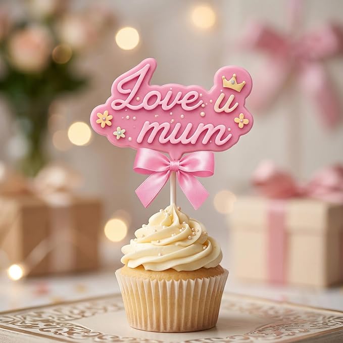2Pcs Mothers Day Fondant Mold,Pink Love Mom Silicone Resin Mole Best Mom Chocolate Mold Silicone Molds Baking Tool for Candy Cake Polymer Clay Making,Mothers Day Birthday Gift Making Party Supplies