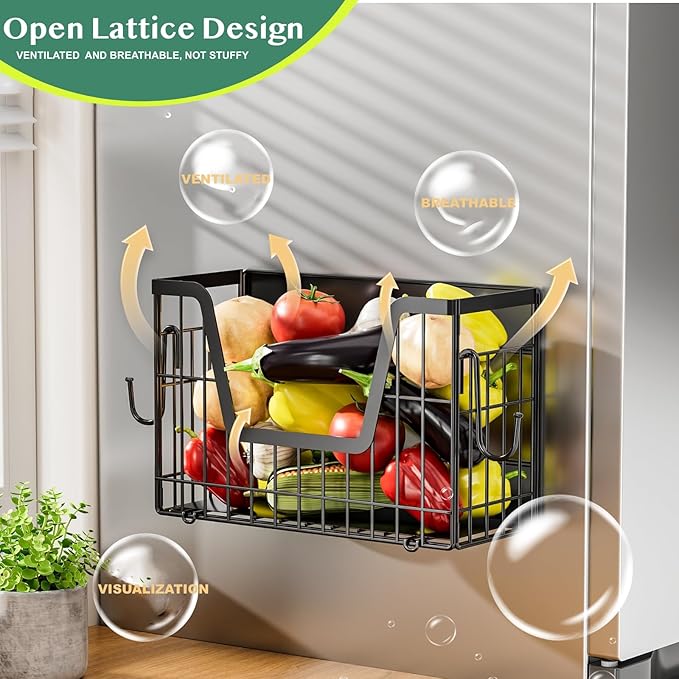 Magnetic Spice Rack for Refrigerator, Fridge Organizers and Storage, Pantry Organizers & Storage, Magnetic Shelf for Refrigerator, Laundry Room Organization, Magnetic Wall Shelf (White)