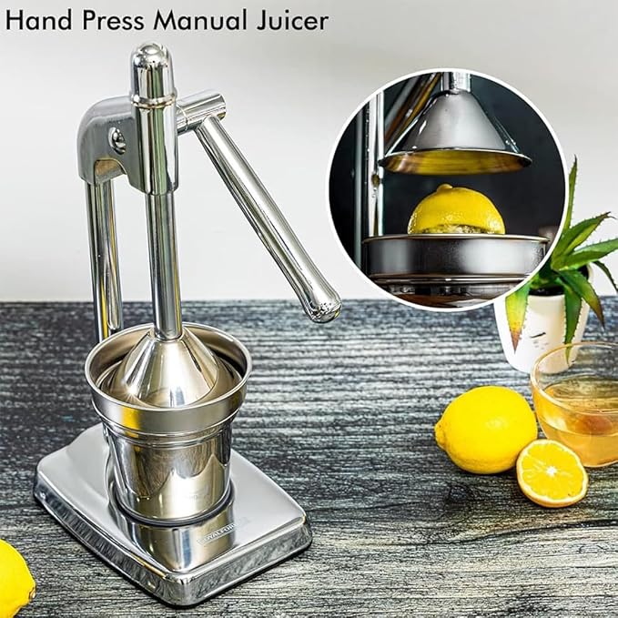 Cast Iron Juicer Hand Press, Manual Juicer Hand Press, Heavy Duty Countertop Lime Citrus Crush Machine for Fresh Lemonade Orange Juice, Easy to Clean, Home and Kitchen