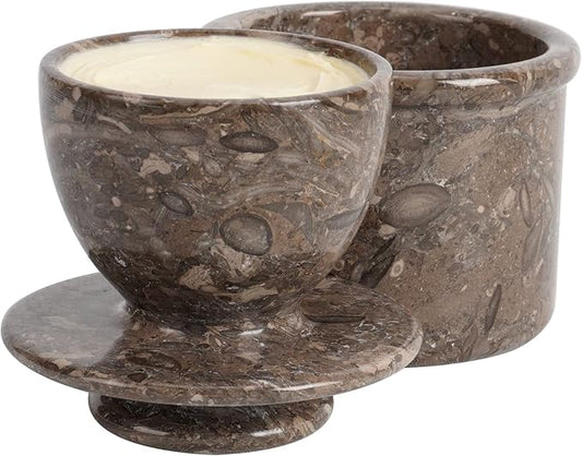 Radicaln Marble Butter Keeper 4.25" Inches Oceanic Handmade Butter Crock For Spreadable Butter Ideal Butter Crock For Counter With Water French Butter, Crock Pot For Home